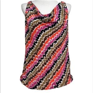 Trina Turk Sleeveless Silk Multicolor Top